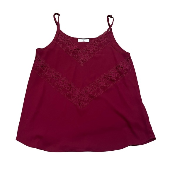 Aritzia Babaton Everly Lace Flowy Camisole Blouse | Maroon | Size XS - Picture 2 of 6